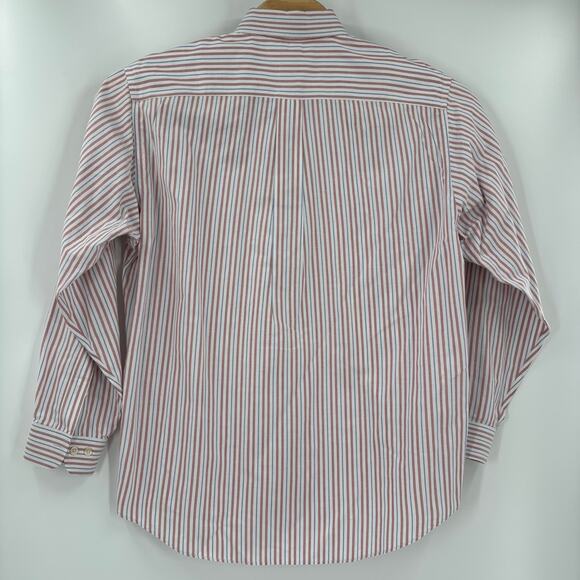 Brooks Brothers Large Red Blue Striped Long Sleeve‎ Button Down Shirt - Picture 5 of 5